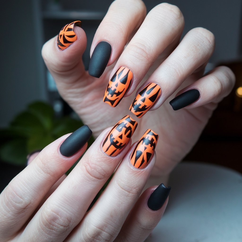 pumpkin nails ideas